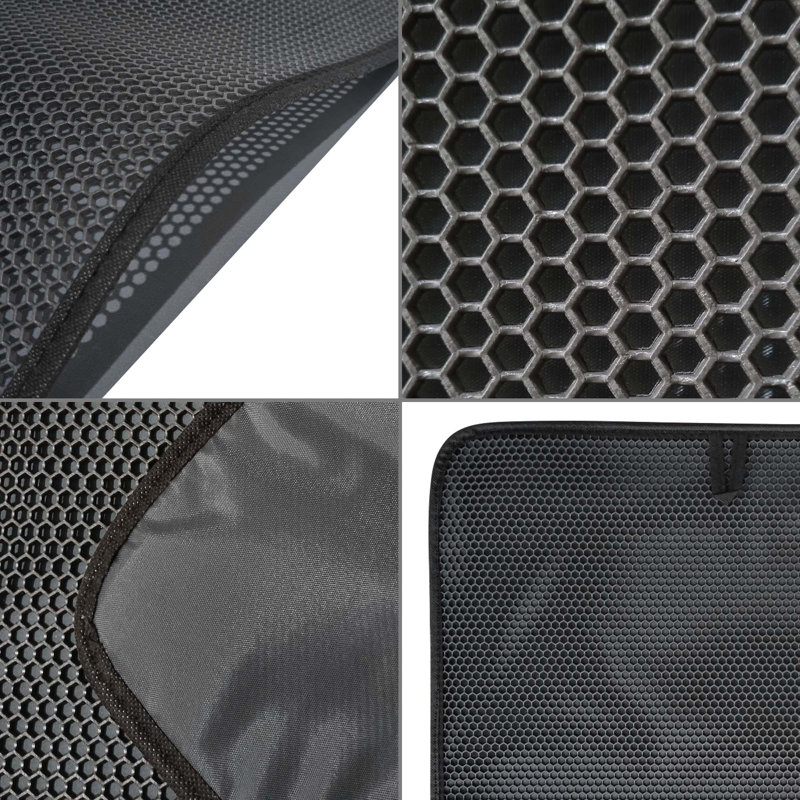 sussexhome Cat Litter Mat For Litter Box Double Layer Washable Cat